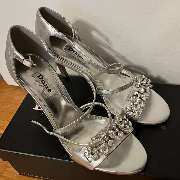 30% off Bundle: MM Couture Little Black Dress & Silver Dune London Strappy Heels - Picture 3 of 3